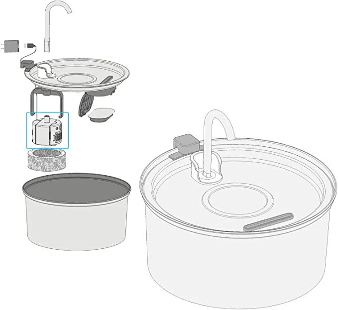 Pfotenquelle™ Ersatz-Wasserpumpe